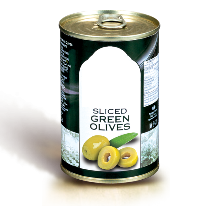 08- TIN Sliced Green Olives