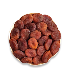 14- ROUND WOOD TRAY Sun Dried Apricots